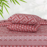 Floral Reversible Cotton Quilt Cover 6 Pcs Design #203